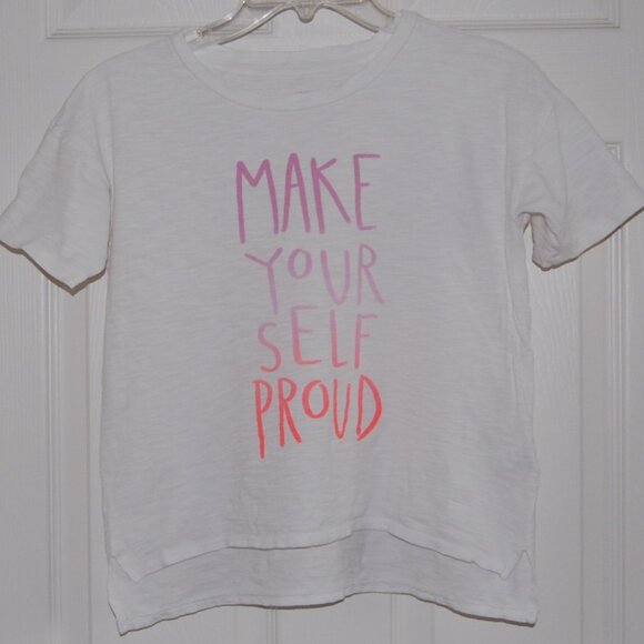 Old Navy Girls Size L (Age: 10-12) White Short Sleeve Cotton T-Shirt - Picture 3 of 6